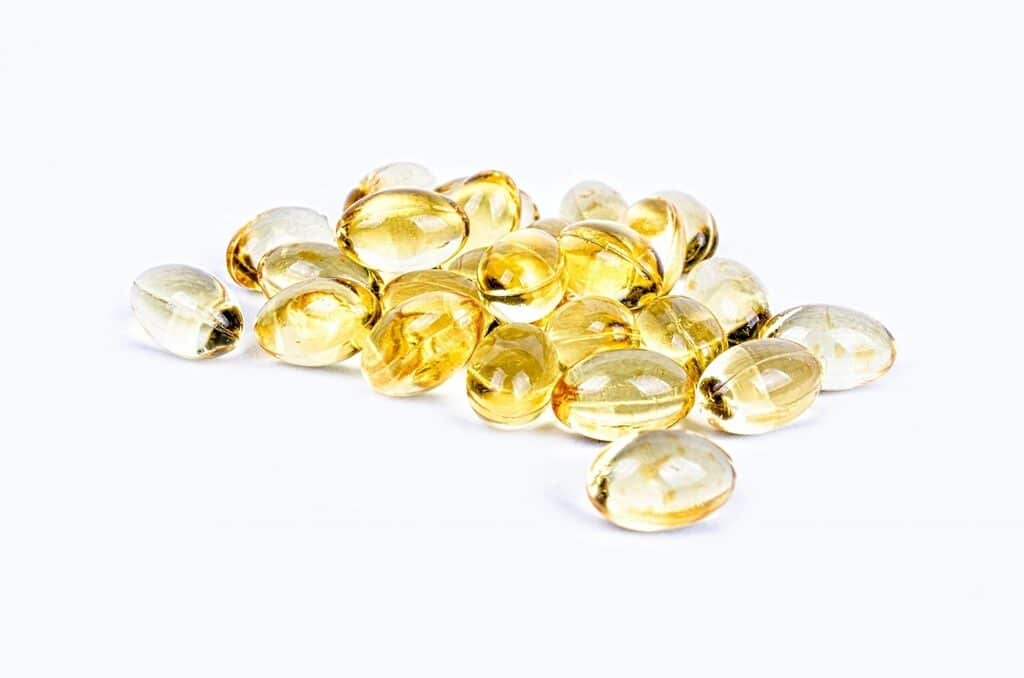 Goldene Softgel-Kapseln – Coenzym Q10